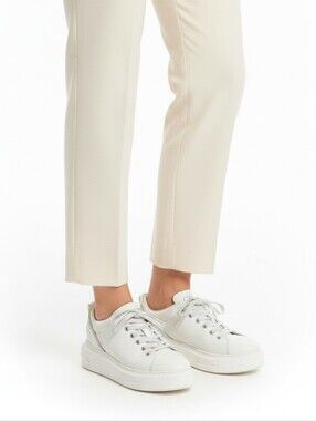 ✨ AUTHENTIC Salvatore Ferragamo White Leather Gancini Platforms